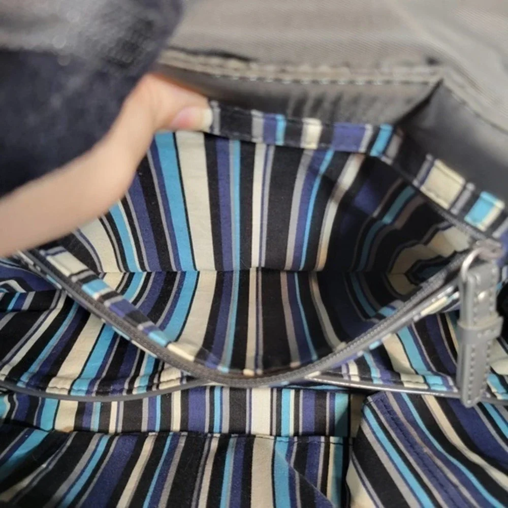 Vera Bradley Solid Gray Crossbody Messenger Bag - Picture 7 of 8